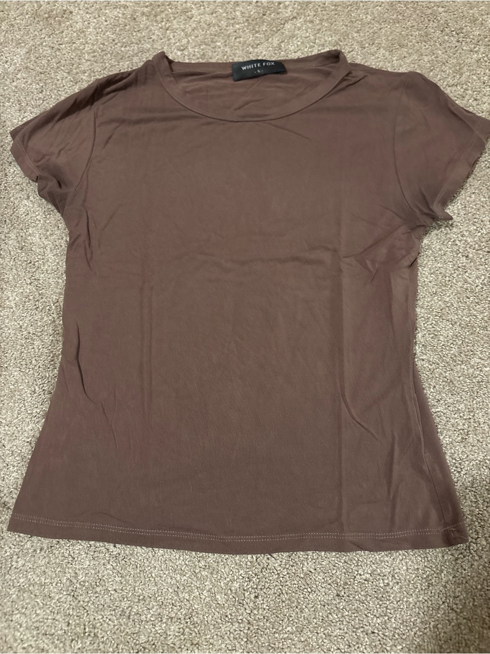 White Fox Brown Crew Neck Tee